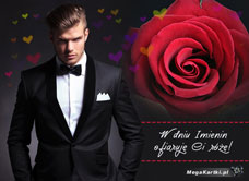 e-Kartka e Kartki z tagiem: Życzenia na imieniny Ofiaruję Ci różę, kartki internetowe, pocztówki, pozdrowienia