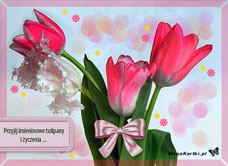e-Kartka e Kartki z tagiem: Kartka imieninowa Imieninowe tulipany, kartki internetowe, pocztówki, pozdrowienia