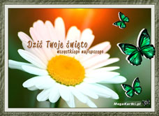 e-Kartka e Kartki z tagiem: Życzenia na imieniny Imieninowe motyle, kartki internetowe, pocztówki, pozdrowienia