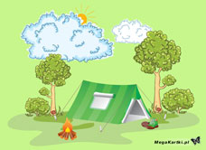 e-Kartka elektroniczne Camping, kartki internetowe, pocztówki, pozdrowienia