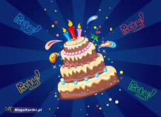 e-Kartka e Kartki z tagiem: Kartka na urodziny Party, kartki internetowe, pocztówki, pozdrowienia