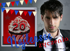 e-Kartka e Kartki z tagiem: Darmowa kartka na urodziny Najlepsze życzenia na 20, kartki internetowe, pocztówki, pozdrowienia