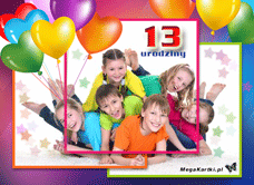 e-Kartka e Kartki z tagiem: e-Kartki urodzinowe online Radosne 13 urodziny, kartki internetowe, pocztówki, pozdrowienia