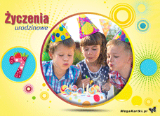 e-Kartka e Kartki z tagiem: Kartki urodzinowe darmo Życzenia na 7 urodziny, kartki internetowe, pocztówki, pozdrowienia