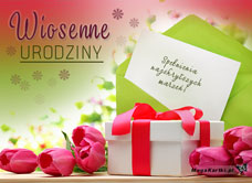 e-Kartka e Kartki z tagiem: Życzenia urodzinowe Wiosenne urodziny, kartki internetowe, pocztówki, pozdrowienia