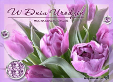 e-Kartka e Kartki z tagiem: Darmowe e-kartki urodzinowe Bukiet tulipanów, kartki internetowe, pocztówki, pozdrowienia