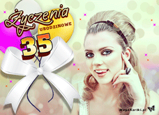 e-Kartka e Kartki z tagiem: e-Kartka urodzinowa Życzenia urodzinowe na 35, kartki internetowe, pocztówki, pozdrowienia