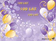 e-Kartka e Kartki z tagiem: Kartka na urodziny 100 lat, 100 lat, kartki internetowe, pocztówki, pozdrowienia