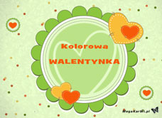 e-Kartka elektroniczne Kolorowa Walentynka, kartki internetowe, pocztówki, pozdrowienia