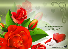 e-Kartka e Kartki z tagiem: Kartka kwiaty Z wyznanniem miłości, kartki internetowe, pocztówki, pozdrowienia