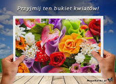 e-Kartka e Kartki z tagiem: Kwiaty Bukiet kwiatów, kartki internetowe, pocztówki, pozdrowienia