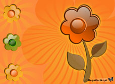 e-Kartka elektroniczne Promienny kwiatuszek, kartki internetowe, pocztówki, pozdrowienia