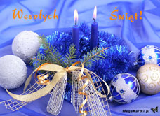 e-Kartka elektroniczne Świąteczny stroik, kartki internetowe, pocztówki, pozdrowienia
