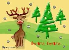 e-Kartka elektroniczne Święta w lesie, kartki internetowe, pocztówki, pozdrowienia