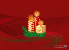 e-Kartka e Kartki z tagiem: Kartki świąteczne Świąteczne świeczki, kartki internetowe, pocztówki, pozdrowienia