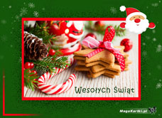 e-Kartka e Kartki z tagiem: Święty Mikołaj Świąteczne łakocie, kartki internetowe, pocztówki, pozdrowienia