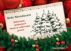 e-Kartka e Kartki z tagiem: Życzenia bożonarodzeniowe Życzenia na Boże Narodzenie, kartki internetowe, pocztówki, pozdrowienia