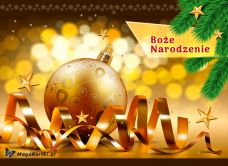 e-Kartka e Kartki z tagiem: e-Kartka bożonarodzeniowa Złote Boże Narodzenie 2023, kartki internetowe, pocztówki, pozdrowienia