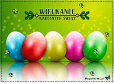e-Kartka elektroniczne Kolorowe jajeczka, kartki internetowe, pocztówki, pozdrowienia