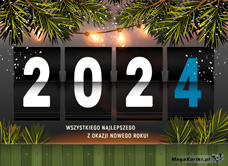 e-Kartka e Kartki z tagiem: Darmowa kartka Cyfra noworoczna - 2024, kartki internetowe, pocztówki, pozdrowienia