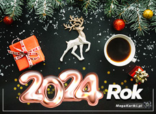 e-Kartka e Kartki z tagiem: Darmowa kartka Szczęśliwy i dostatni Nowy Rok 2024, kartki internetowe, pocztówki, pozdrowienia
