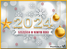 e-Kartka elektroniczne Szczęścia w Nowym Roku 2024, kartki internetowe, pocztówki, pozdrowienia