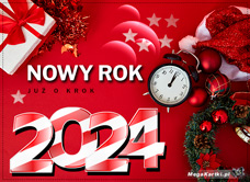 e-Kartka e Kartki z tagiem: Życzenia Nowy Rok 2024 już o krok..., kartki internetowe, pocztówki, pozdrowienia