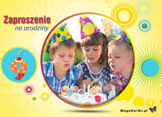 e-Kartka e Kartki z tagiem: Urodziny Zaproszenie na 9 urodziny, kartki internetowe, pocztówki, pozdrowienia