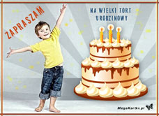 e-Kartka e Kartki z tagiem: Urodziny Wielki tort urodzinowy, kartki internetowe, pocztówki, pozdrowienia