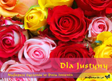 e-Kartka e Kartki z tagiem: Imieniny Justyny Dla Justyny, kartki internetowe, pocztówki, pozdrowienia