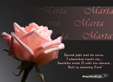e-Kartka e Kartki z tagiem: Róże Życzenia dla Marty, kartki internetowe, pocztówki, pozdrowienia