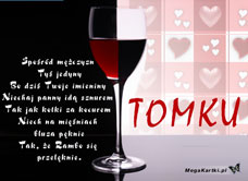 e-Kartka e Kartki z tagiem: Życzenia na imieniny Życzenia dla Tomka, kartki internetowe, pocztówki, pozdrowienia