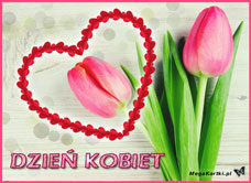 eKartki Dzień Kobiet e-Kartka z tulipanami, 