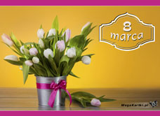 eKartki Dzień Kobiet Tulipany i życzenia, 