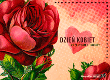 e-Kartka Darmowe e Kartki Dzień Kobiet Przesyłam Ci kwiaty, kartki internetowe, pocztówki, pozdrowienia