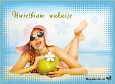 e-Kartka e Kartki z tagiem: Pozdrowienia z wakacji Uwielbiam wakacje, kartki internetowe, pocztówki, pozdrowienia