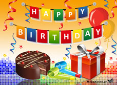 e-Kartka e Kartki z tagiem: e-Kartki z melodią Z okazji Twoich urodzin, kartki internetowe, pocztówki, pozdrowienia