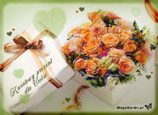 e-Kartka e Kartki z tagiem: e-Kartki na urodziny Kwiatowy prezent, kartki internetowe, pocztówki, pozdrowienia