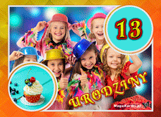 e-Kartka e Kartki z tagiem: 13 urodziny W Dniu 13 Urodzin, kartki internetowe, pocztówki, pozdrowienia