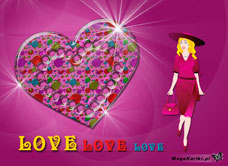 e-Kartka e Kartki z tagiem: Walentynki Promyk miłości, kartki internetowe, pocztówki, pozdrowienia
