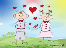 e-Kartka e Kartki z tagiem: Kartka Walentynki Para zakochanych, kartki internetowe, pocztówki, pozdrowienia