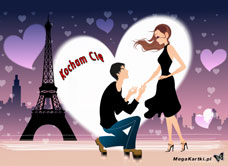e-Kartka e Kartki z tagiem: Walentynki Miłość w Paryżu, kartki internetowe, pocztówki, pozdrowienia