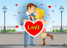 e-Kartka e Kartki z tagiem: Walentynka Zakochana para, kartki internetowe, pocztówki, pozdrowienia