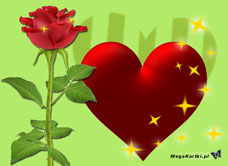 e-Kartka e Kartki z tagiem: Kartki internetowe Miłość jak róża, kartki internetowe, pocztówki, pozdrowienia