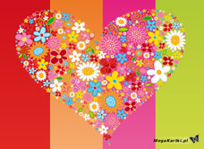 e-Kartka e Kartki z tagiem: Życzenia walentynkowe Kwitnąca miłość, kartki internetowe, pocztówki, pozdrowienia