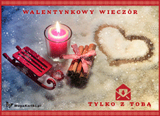 e-Kartka e Kartki z tagiem: Życzenia miłosne Walentynkowy wieczór, kartki internetowe, pocztówki, pozdrowienia