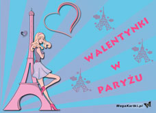 e-Kartka e Kartki z tagiem: Kartki internetowe Walentynki w Paryżu, kartki internetowe, pocztówki, pozdrowienia