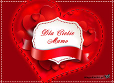 e-Kartka  Serce na Dzień Matki, kartki internetowe, pocztówki, pozdrowienia