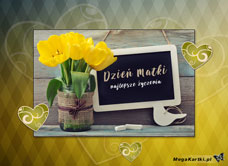 e-Kartka e Kartki z tagiem: Kartki na Dzień Mamy Tulipany dla Mamy, kartki internetowe, pocztówki, pozdrowienia