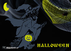 e-Kartka e Kartki z tagiem: e-Kartki Halloween Wiedźma, kartki internetowe, pocztówki, pozdrowienia